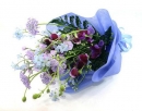 【供花】おまかせ花束　ブルー・紫系 No.9129