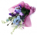 【供花】おまかせ花束　ブルー・紫系 No.9131