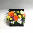 NO.7011<br>BOXフラワー<br>【 BOX / 黒 】<br>YE×OR系おまかせ花材