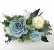 NO.9093<br>V-dayプリザーブドフラワー<br>【白・グリーン系】<br>花材おまかせ