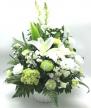 NO.9359<br>お盆 アレンジメント<br>【寒色系】<br>花材おまかせ